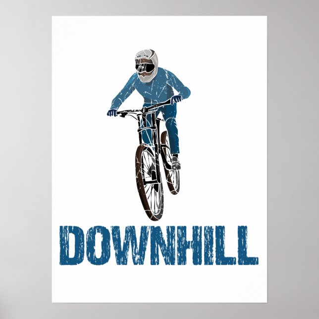 Poster Descida de Tail Mountain Biker (Frente)