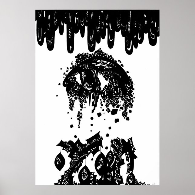 Poster Descida em desgraça (Frente)