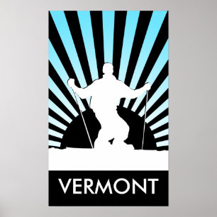 Pôster descida ski vermont