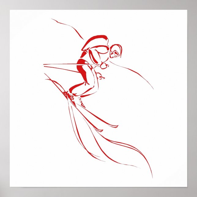 Poster Descida vermelha (Frente)