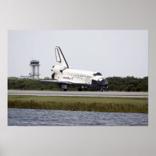 Pôster Descoberta do vaivém espacial na pista de