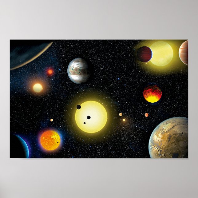 Poster Descobertas Planetárias do Telescópio Espacial Kep (Frente)