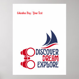 Poster Descobrir sonho explorar editável