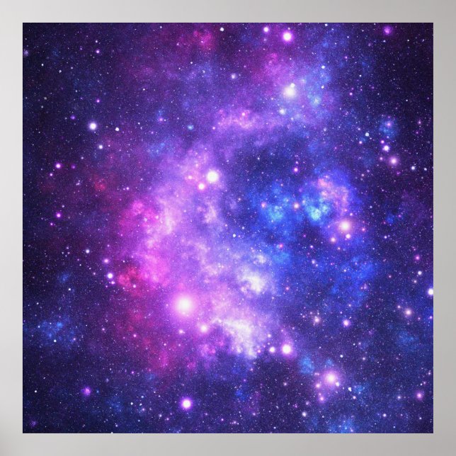 Poster Descolagem de padrões do cosmos da Galáxia (Frente)