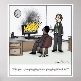 Poster Desconecte e conecte-o novamente no cartoon