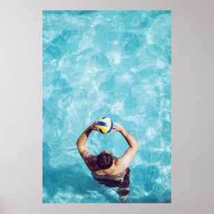 Poster Desconhecido jogando voleibol de praia