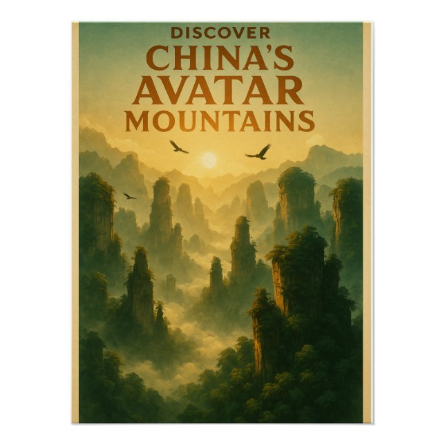 Pôster Descubra as montanhas avatar da China (Frente)