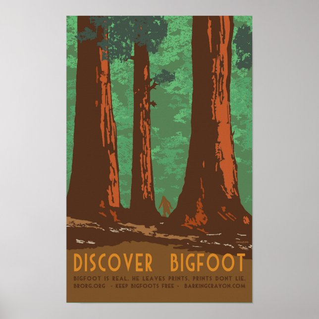 Poster Descubra o Pé-Grande em Sequoia (Frente)