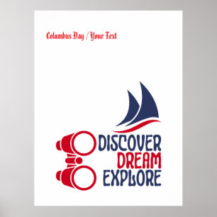 Poster Descubra o sonho explorado editável