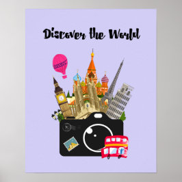 Poster Descubra os marcos mundiais europeus com a câmera