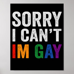 Poster Desculpe, eu não posso ser Gay Engraçado Mês do Or