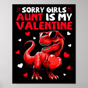 Poster Desculpe Meninas Tia É Meu Dinossauro Do Dia Dos N
