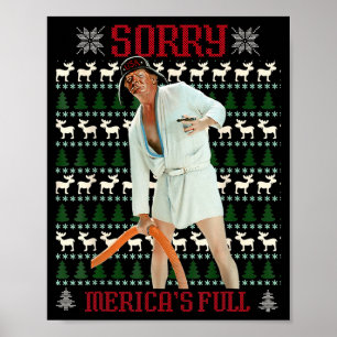 Poster Desculpe Mericas Completo Engraçado Trump Natal Fe