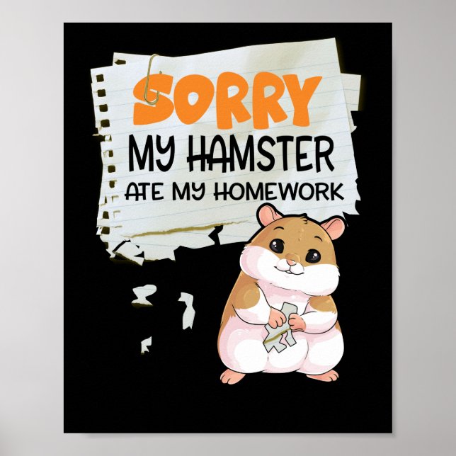 Poster Desculpe, meu Hamster comeu minha escola de profes (Frente)