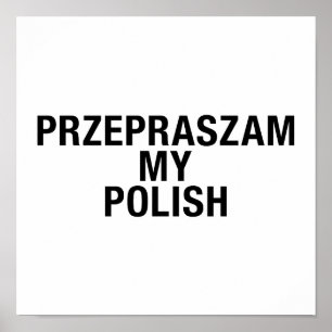 Poster Desculpe Meu idioma polonês