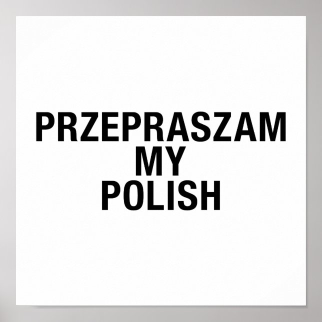 Poster Desculpe Meu idioma polonês (Frente)