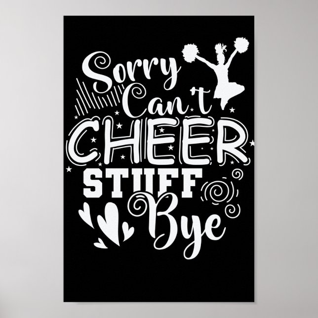 Poster Desculpe não poder animar coisas, Tchau Esporte Un (Frente)