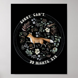 Poster Desculpe Não Posso 99 Noites Adeus, Uma Raposa Na