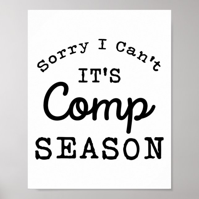 Poster Desculpe, não posso comp a temporada, Gilrs Comp D (Frente)