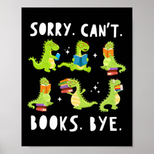 Poster Desculpe, não posso dizer adeus aos livros, dinoss