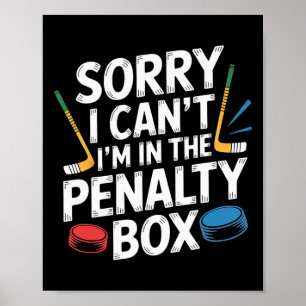 Poster Desculpe, não posso, estou na caixa de penalidade