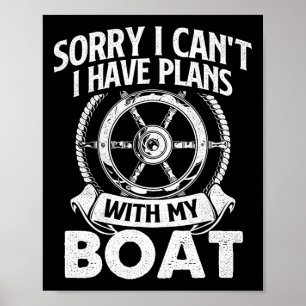 Poster Desculpe, não posso, tenho planos com meu barco -