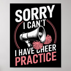 Poster Desculpe, não posso, tenho treino de cheerleading 