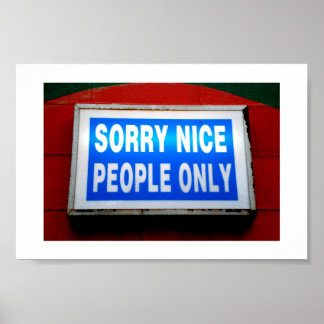 Pôster Desculpe, pessoas bonitas.