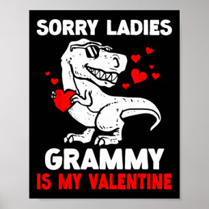 Poster Desculpe Senhoras Grammy É Meu Namorado Dinossauro