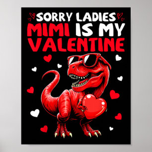 Poster Desculpe Senhoras Mimi É Meu Dinossauro Namorado S