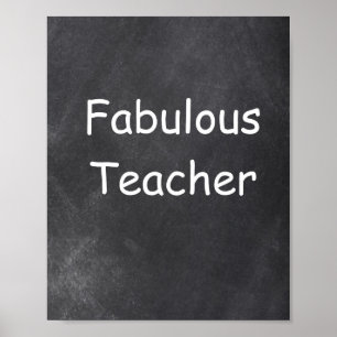 Poster Desdecoração Fabulosa da Classe de Chalkboard do