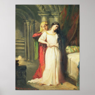 Pôster Desdemona que aposenta-se a sua cama, 1849
