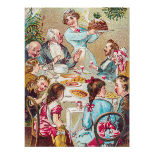 Pôster Desejamos a Você um Feliz Natal - Cartão Antigo