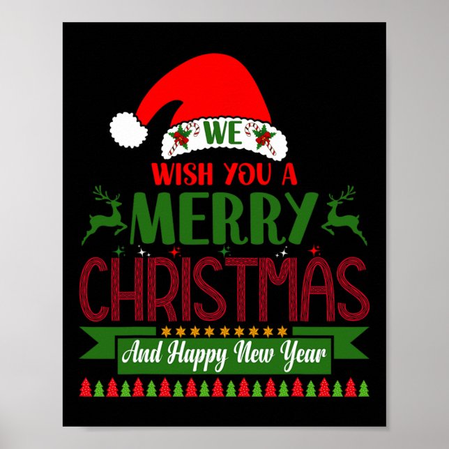 Poster Desejamos-Lhe Feliz Natal E Feliz ano novo. (Frente)