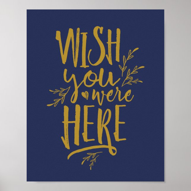 Pôster Desejamos que estivesse aqui Sinal de Mesa de Memo (Frente)