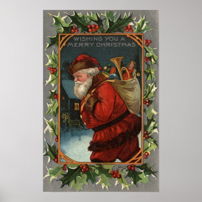 Pôster Desejando-lhe uma Feliz de NatalMarching Santa (Frente)