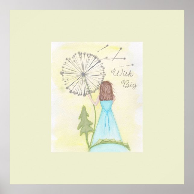 Poster Deseje uma garotinha dandelion (Frente)