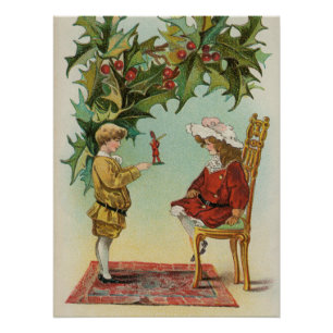 Pôster Desejo a você um Feliz Natal - cartão postal vinta