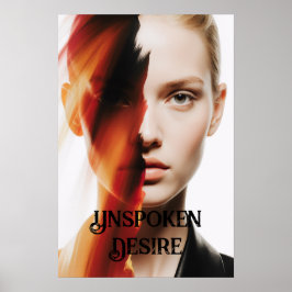 Poster "Desejo Não Falado" Abstrato de Arte