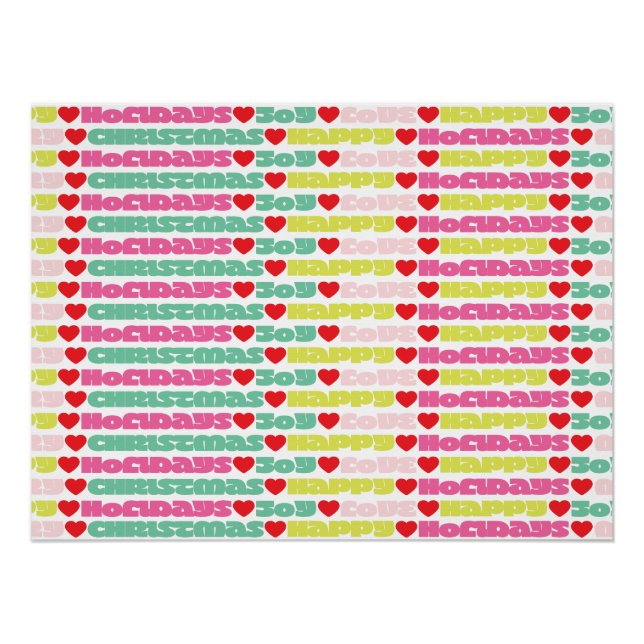 Pôster desejos coloridos brilhantes | férias de natal (Frente)