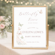 Desejos de Borboleta Beijo de Bebê Chuveiro Boas-V