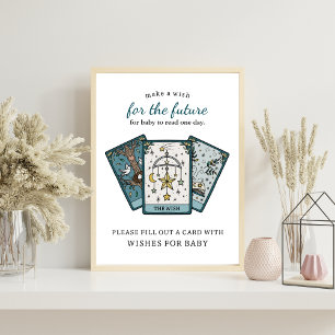 Poster Desejos de Chuvada de Bebê Tarot para Sinal de Ati