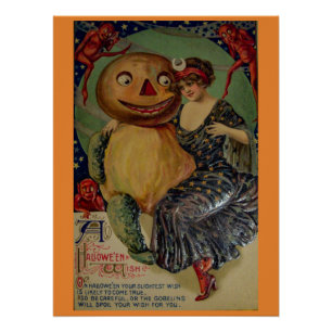 Pôster Desejos do Vintage Halloween