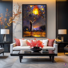 Poster Desejos nos Sonhos de Lanterna do Céu em Expressiv