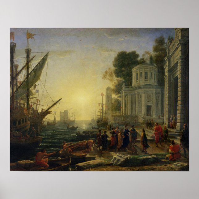 Poster Desembarque de Cleópatra em Tarsus, 1642 (Frente)