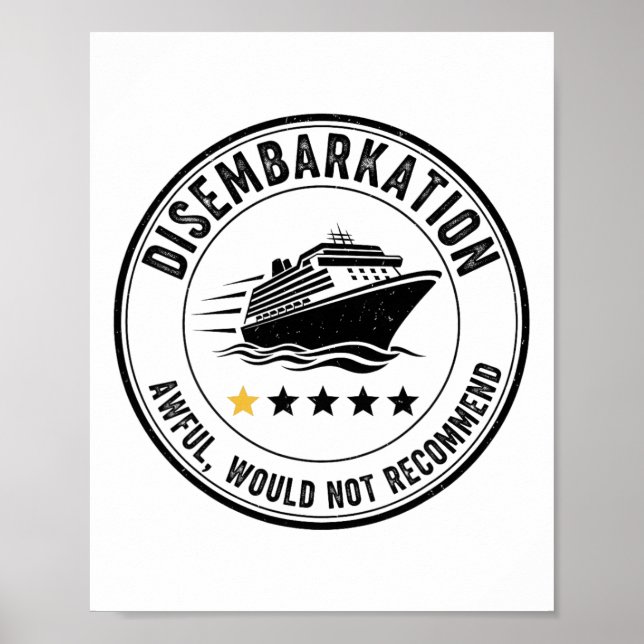 Poster Desembarque - Terrível Não Recomendaria 3  (Frente)