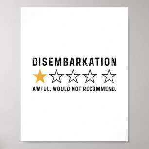 Poster Desembarque Terrível Não Recomendaria Crucero Dive