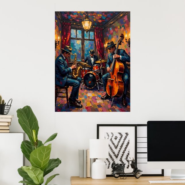 Poster Desempenho da Banda Jazz (Escritório em casa)