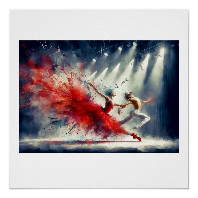 Pôster Desempenho de Ballet Dinâmico,  (Frente)