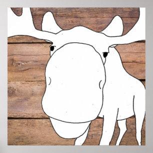 Poster desenhado mão do Fim-Acima dos alces